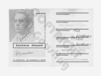 Fritz Winter Ausweis Bauhaus